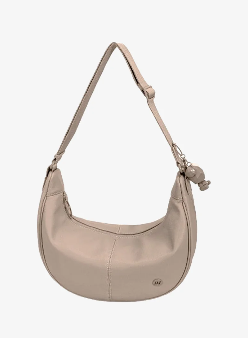 The new chic modern sport style bag by David Jones- Authentic french leather purse- Street style moon bag for all women- Dual wear new trendy design shoulder bag model cm7502-1
