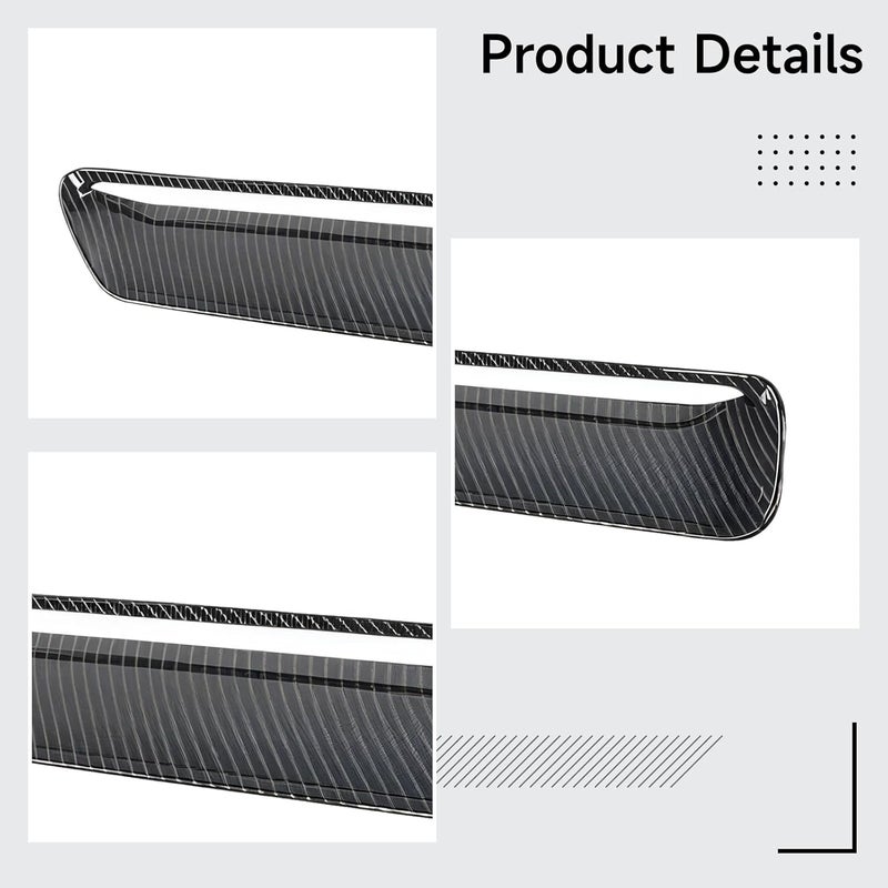 Hood Scoop Trims for 15-22 Dodge Challenger, Decorative Vent Covers, Exterior Accessories, ABS Material, Easy Stick-On Installation, Scratch-Safe Finish, 10.63 x 2.64 x 0.91 in - Image 3
