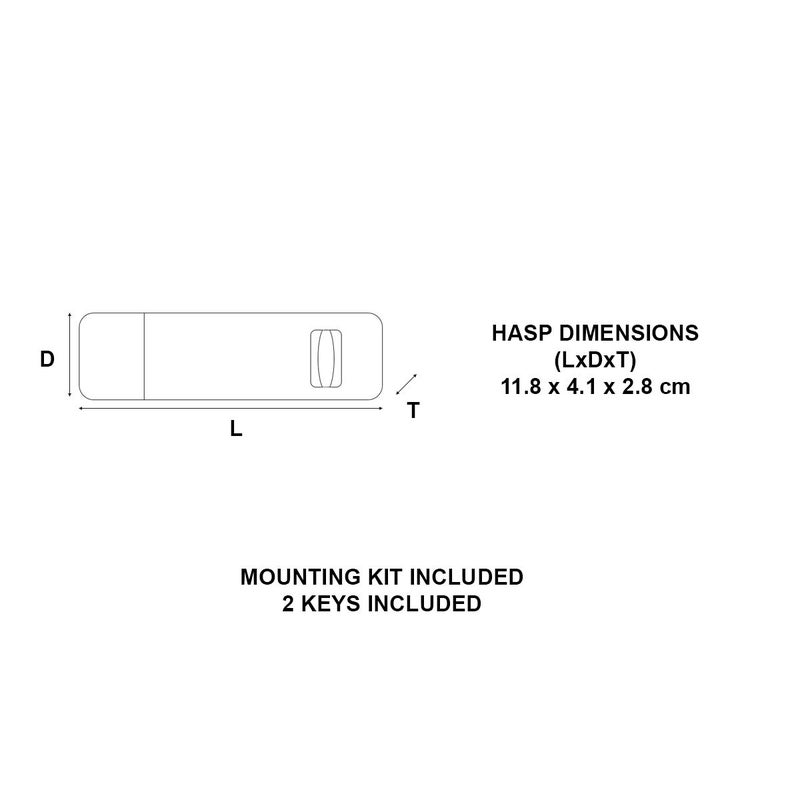 Master Lock Padlock, Brass Padlock with Hasp, Key Lock, Best Used as a Gate Lock, Shed Lock, Cabinet Lock and More - Image 4