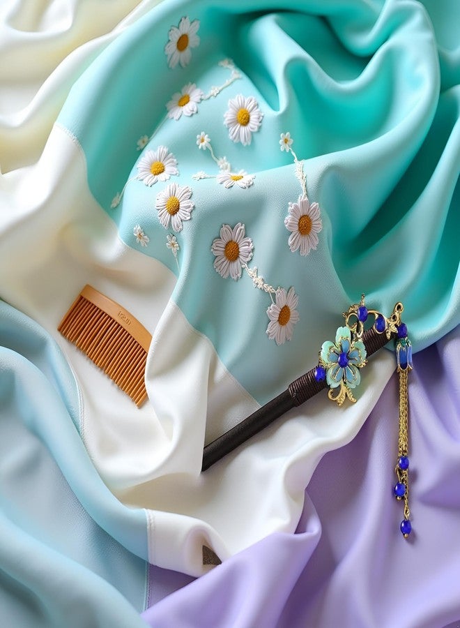 Zhuluck Blue Retro Vintage Flower Hair Stick - Wooden Hairpin with Tassel, Hair Securing for Wedding, Hairdressing, Hair Accessories for Adult Women Hair Care Beauty and Personal Care - Image 4
