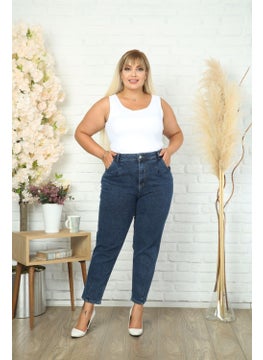 Cedy Denim Women's Plus Size Pleated Mom Jeans C600  - Image 5