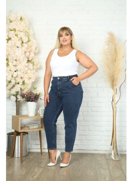 Cedy Denim Women's Plus Size Pleated Mom Jeans C600  - Image 2
