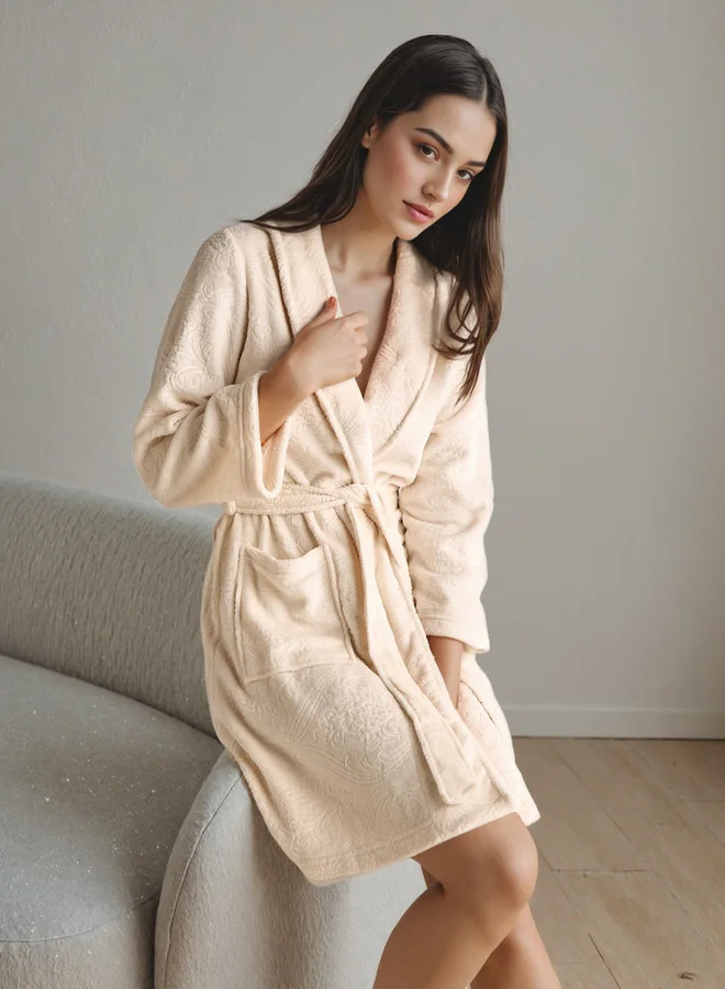 سبلاش فيڤ طقم روب جاكار مع شبشب