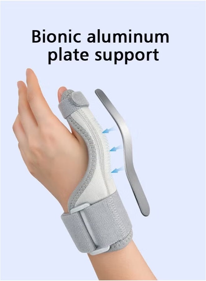 Thumb Brace for Men and Women, Joint Thumb Spica Splint for Pain Relief, Tendonitis, Thumb Wrist Stabilization Support for Right or Left Hand (Grey) - Image 4