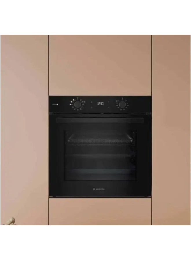 Ariston Built-In 60cm Electric Oven 71L, Multifunction Oven with Air Fry, Touch Control, Digital Display, Fast Preheat, A+ Energy Efficient, Made In Poland, Black - AO458HSUFB 71 L 2900 W AO458HSUFB Black - Image 3