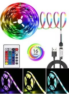 2m RGB LED Strip Lights for Bedroom Multicolor with Remote Control Room Ambient Light and Wall Strip Lights