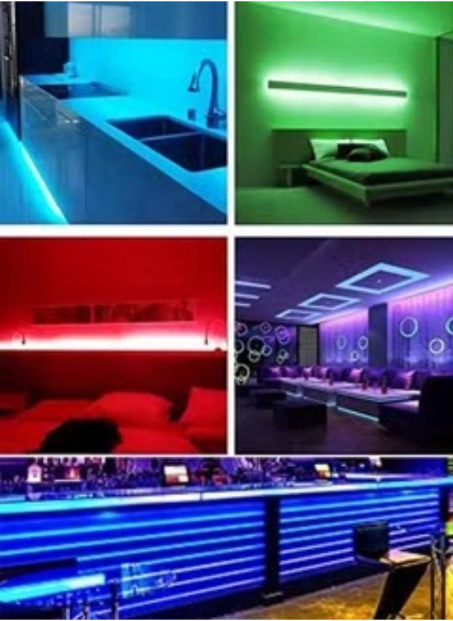 Generic - 2m RGB LED Strip Lights for Bedroom Multicolor with Remote Control Room Ambient Light and Wall Strip Lights - Image 1