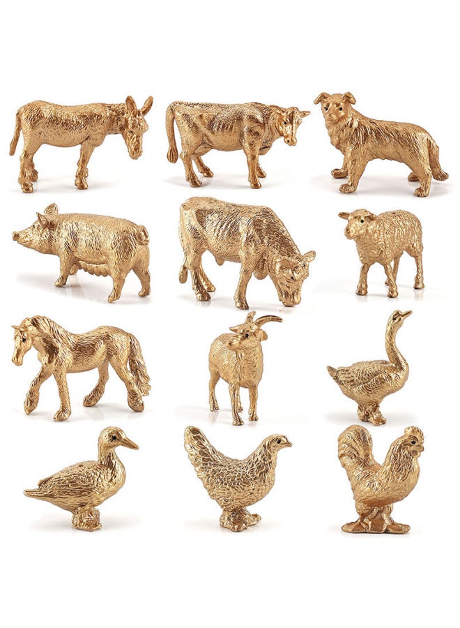 Simulation Mini Farm Poultry Chicken Duck Goose Cow Small Animal Miniature Model Sand Table Landscaping Ornaments Wholesale-Color:Bl-5008 Sheep 6g