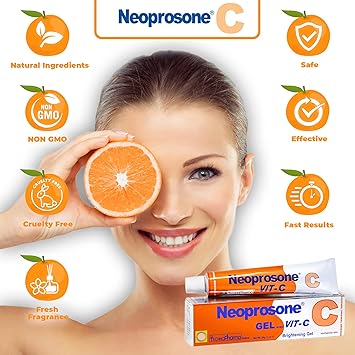 Neoprosone Skin Brightening Gel Cream 1 Fl oz 30 ml For Intimate Parts Private Areas Body Knees Underarm Elbows with Vitamin C and Alpha Arbutin - Image 4