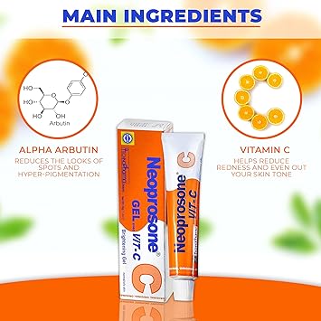 Neoprosone Skin Brightening Gel Cream 1 Fl oz 30 ml For Intimate Parts Private Areas Body Knees Underarm Elbows with Vitamin C and Alpha Arbutin - Image 3
