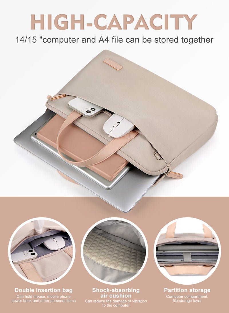 أوربازار حقيبة كمبيوتر محمول مقاس 15.6 بوصة للنساء والرجال وحقيبة كتف مع حقيبة تنظيم الكابلات وحقيبة كمبيوتر محمول مقاومة للماء وحقيبة عمل وحقيبة كمبيوتر محمول مقاس 14-15.6 بوصة - Image 4