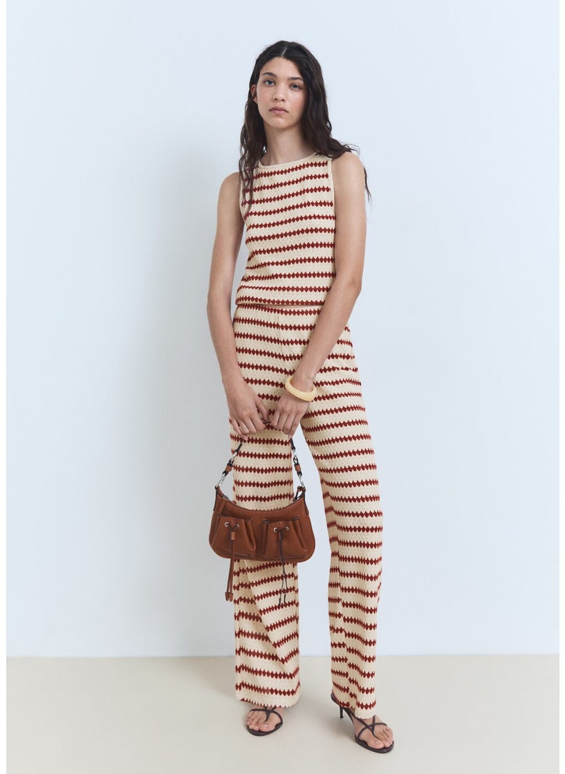 MANGO Knitted Top With Geometric Print  - Image 5