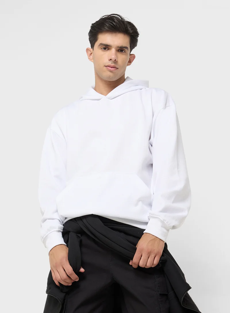 سفنتي فايف Oversized Basic Graphic Hoodie