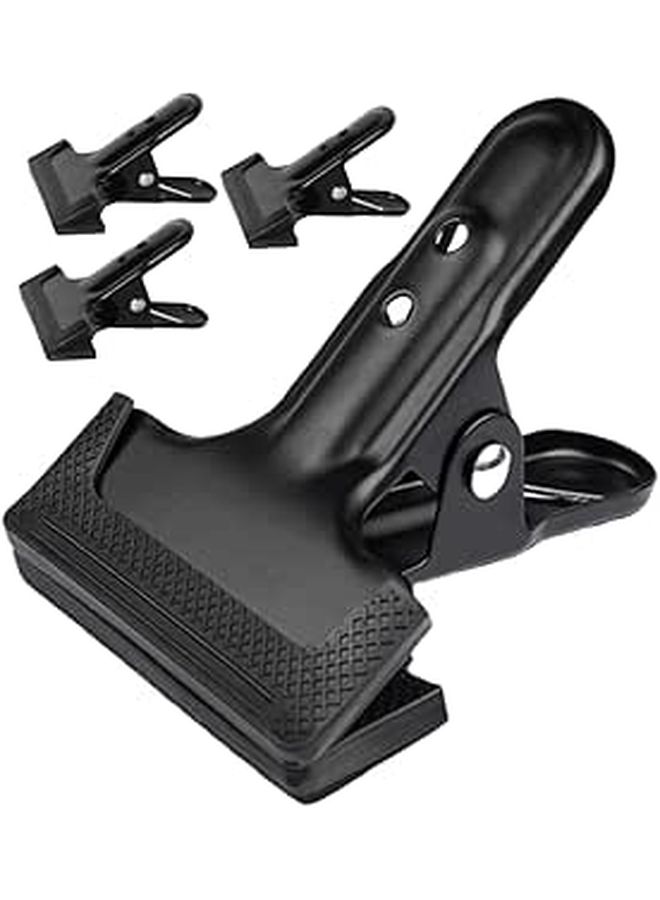 4pcs Heavy Duty Backdrop Clamps For Photography Background Grip Black - Image 1
