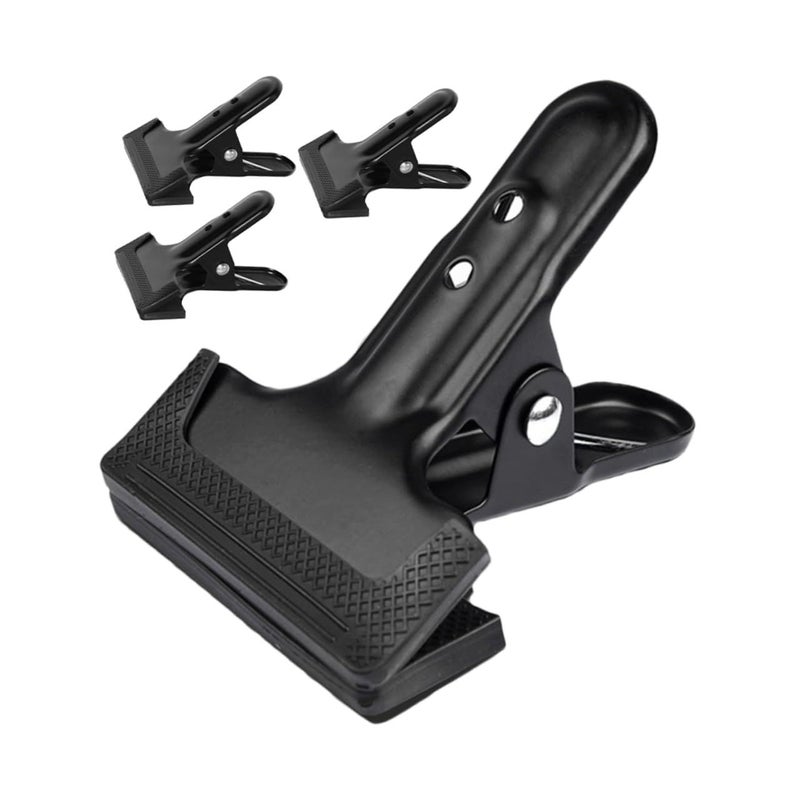 4pcs Heavy Duty Backdrop Clamps For Photography Background Grip Black - Image 2