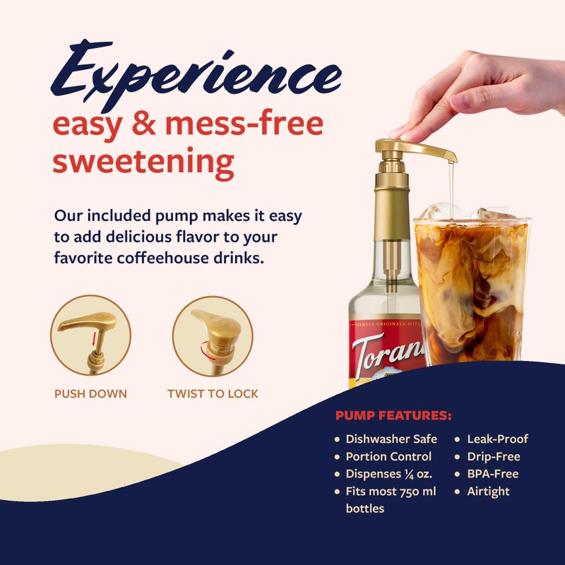 Torani شراب قهوة توراني، فانيليا، كراميل، والبندق مجموعة متنوعة 3 عبوات، نكهات للمشروبات، مضخات متضمنة، 25.4 أونصة سائلة لكل عبوة - Image 5