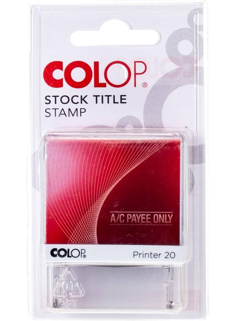 Colop Phrase Stamp 14X38Mm ''A/C PAYEE ONLY'' In A Blister - Image 2