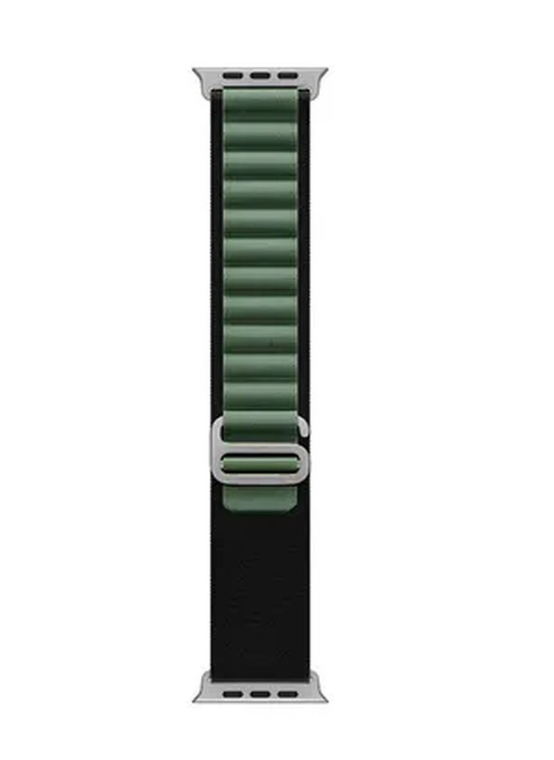 Rabos - Apple Watch Alpine Loop Band 49mm/45mm/44mm Nylon Woven Sport Strap Compatible with iWatch Series 8/Ultra/7/SE/6/5/4/3/2/1 Green/Black - Image 1