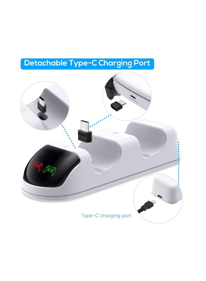Controller Charger Station Feature with LED Light Indicators USB Cable Charging Dock Compatible with Playstation 5(PS5 2020) DualSense Wireless Controller - Image 2