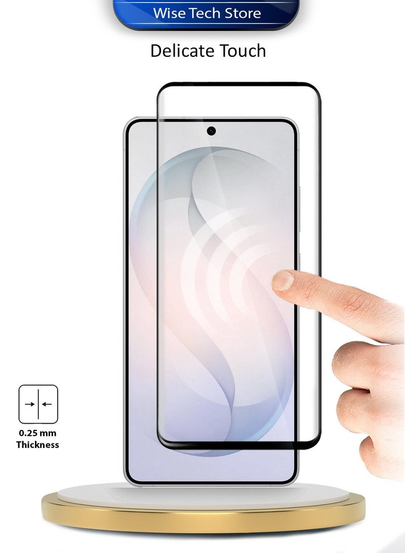 Wtech Samsung Galaxy S26 Ultra 5G 2026 Premium Edge-Pro Full Glue Full Cover Tempered Glass Screen Protector (MSGPCN) - Clear/Black - Image 4