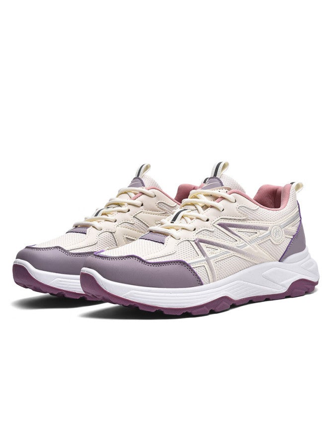 Double Star Eight Shuangxingbate Women's Running Shoes For Spring And Autumn, Breathable Mesh Upper, Soft Rubber Sole, Height-increasing Shock-absorbing Leather Surface, Casual Travel Shoes - Image 5
