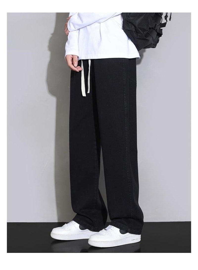 Fashionable Men's Loose Straight Leg Jeans, Wide Leg Casual Pants  - Image 1