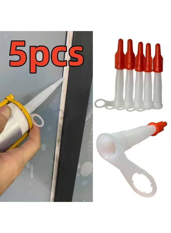 5pcs PE Spare Nozzle Caps Glue Tube Sealing Screw Caps Adhesive Dispenser Accessories - Image 1