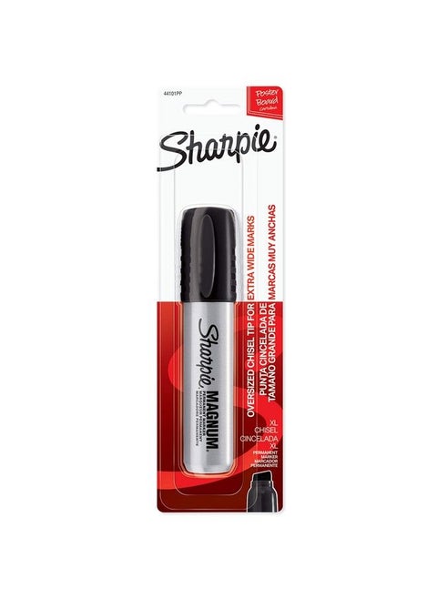 Pro Magnum Permanent Marker Chisel Tip Black 6 Count