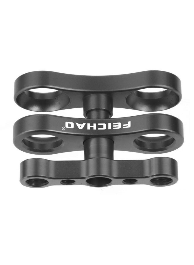 Feichao Diving Photography Ball Head Clamp One Inch Ball Head Butterfly Clamp Aluminum Alloy Clamp Anti-falling Lamp Arm Clamp-Color:Black  - Image 4