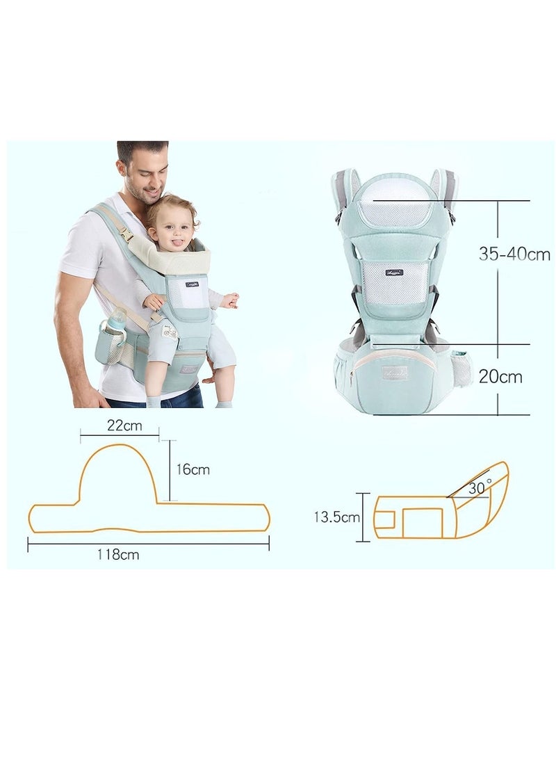 Gonice Baby Strap Waist Stool Hip Seat Baby Carrier, Suitable For 0-36 Months Baby,6 in 1 Carrying Mode,Adjustable Size, Very Suitable For Hiking Shopping Trip  - Image 4