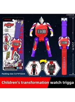 Genuine Smart Ultraman Watch Mecha Deformation Children Boys Girls Ultraman Hero Watch Toy Gift-Color:Ultra Mecha Watch-ultraman Triga