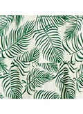Yumi Cotton Voile Palm Leaf Ruched Waist Midi Skirt