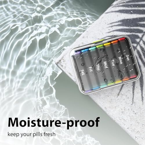 INKULTURE Weekly Medicine Organizer Box 02 Times a Day, Daily Tablets Container Case Travel Pill Box For 07 days | Multicolor | 01 Pcs - Image 5