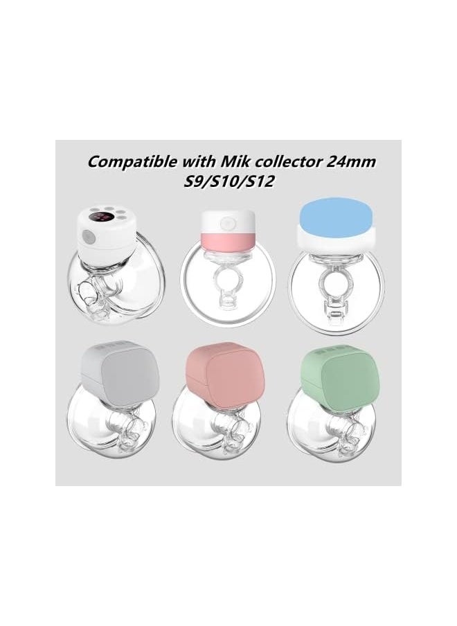 ماركة غير محددة 2 قطعة إدخال فلانجة 17 مم متوافقة مع مضخات الثدي Medela/Spectra/Willow/TSRETE/Momcozy S9/S12/S9Pro/S12Pro، تقلل نفق الحلمة 24 مم إلى الحجم الصحيح، قطع غيار المضخة استبدال.  - Image 2