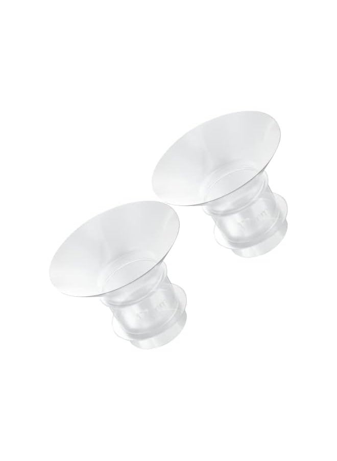 ماركة غير محددة 2 قطعة إدخال فلانجة 17 مم متوافقة مع مضخات الثدي Medela/Spectra/Willow/TSRETE/Momcozy S9/S12/S9Pro/S12Pro، تقلل نفق الحلمة 24 مم إلى الحجم الصحيح، قطع غيار المضخة استبدال.  - Image 1
