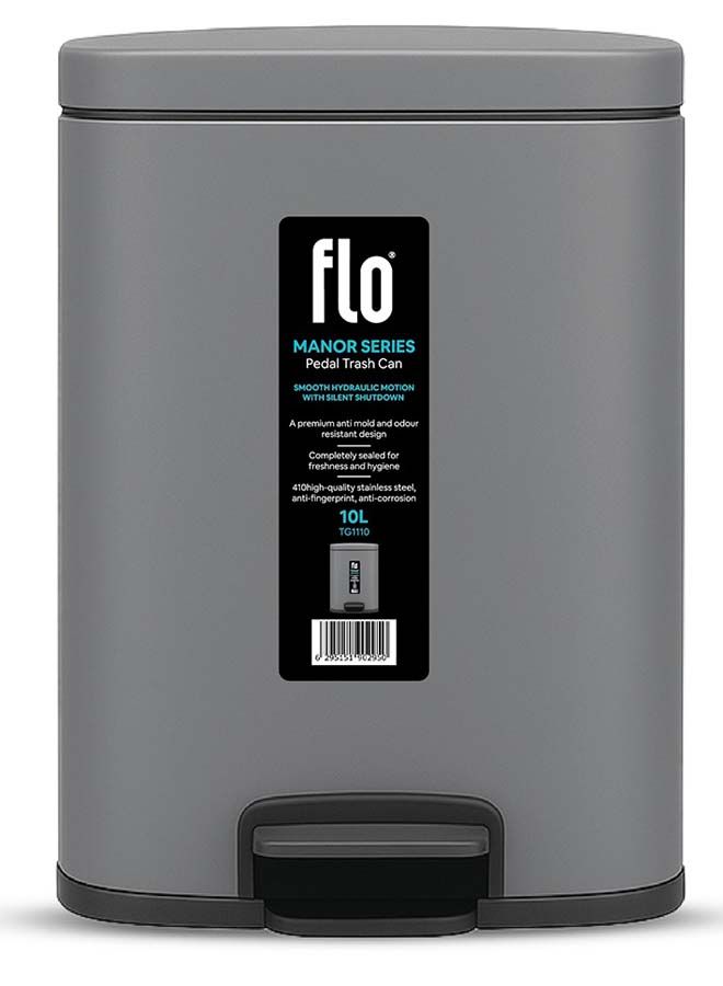 Dustbin - manor  titanium gray 10l