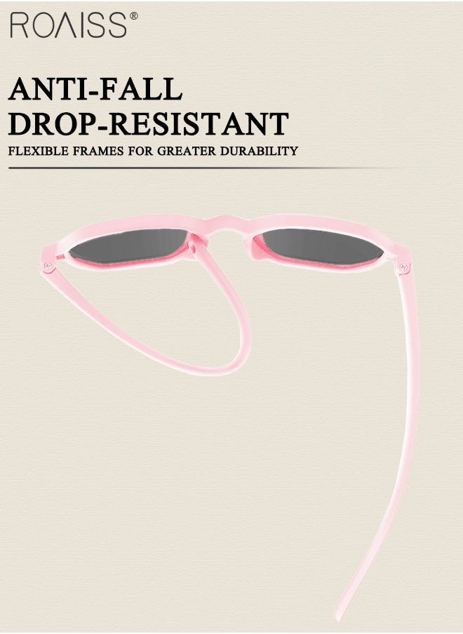 roaiss - Hexagon Polarized Sunglasses for Babies, UV400 Protection Cute Beach Holiday Sun Glasses with Lightweight Flexible TPEE Frame and Elastic Strap for Boys Girls Age 0-3, Pink - Image 1