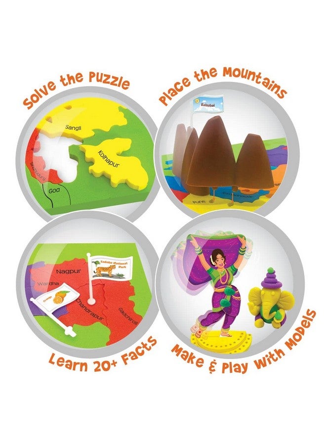 Imagimake Mapology Discover Maharashtra | 50+ Features- Districts, Monuments, Culture, Warli Art | Educational Toys for Kids 5 Years+ | Birthday Gift for Girls & Boys | Toys for 5+ Years Boys & Girls - Image 3