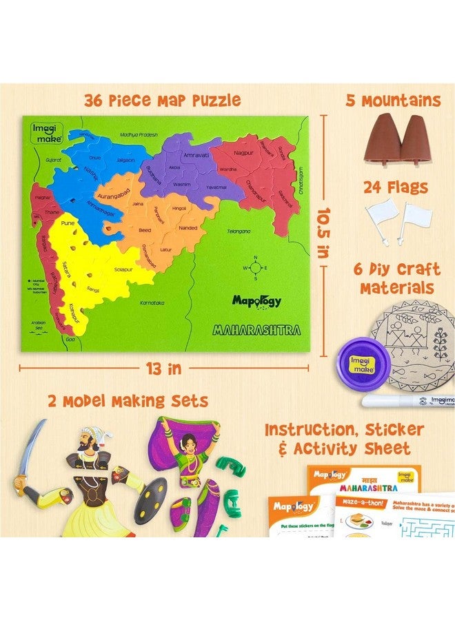 Imagimake Mapology Discover Maharashtra | 50+ Features- Districts, Monuments, Culture, Warli Art | Educational Toys for Kids 5 Years+ | Birthday Gift for Girls & Boys | Toys for 5+ Years Boys & Girls - Image 2