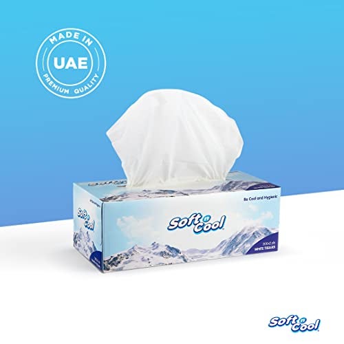 Soft N Cool 2 Ply Facial Tissue Box | Car Tissue | Pack of 5 (150 Pulls Per Box, 750 Sheets) |100% pure, natural virgin paper - Ultra Soft, Absorbent Travel Essential | Made in Dubai (U.A.E) - Image 3