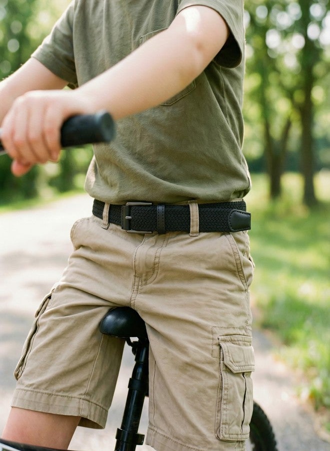 تشاورين حزام تشاورين المطاطي للأولاد - حزام مضفر للأولاد مقاس 1.25 بوصة - تصميم مطاطي مناسب للشباب للعب الجولف والبيسبول - Image 2