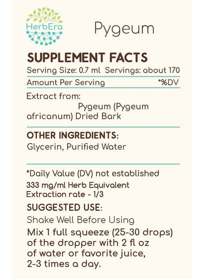 HerbEra Pygeum B120 Alcohol Free Herbal Extract Tincture, Super-Concentrated Wildcrafted Pygeum (Pygeum Africanum) (4 fl oz) - Image 3