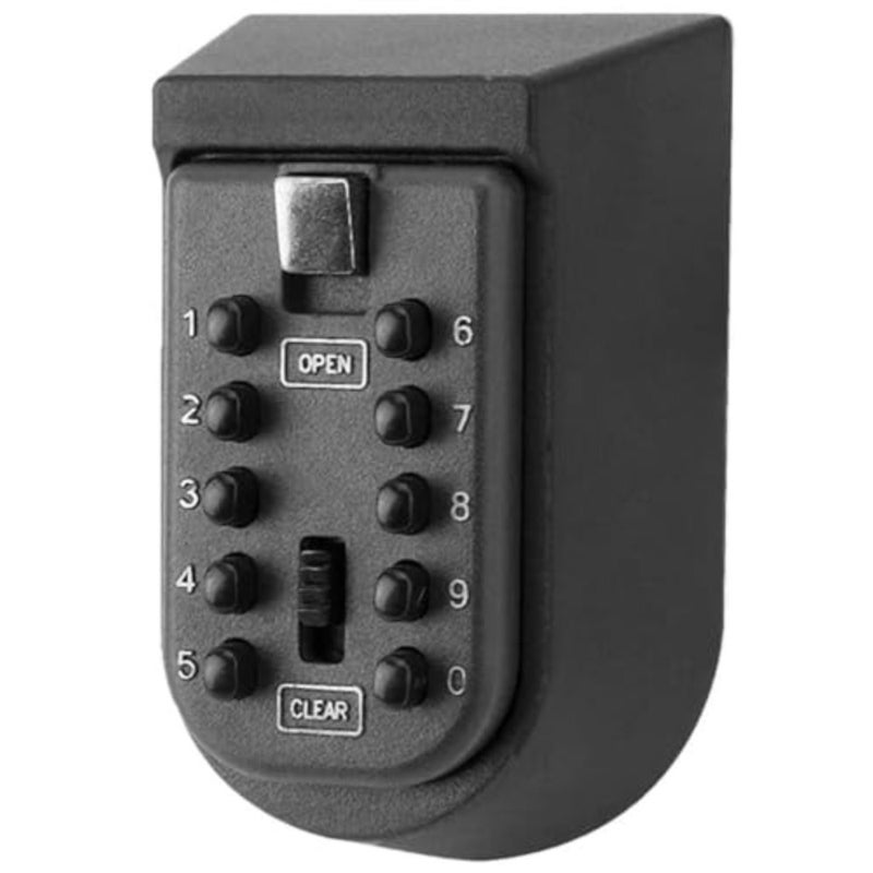 Key Lock Box with Combination Lock, Wall Mount Key Safe with 10-Digit Push Button Code, Outdoor and Indoor Hide-a-Key Lock Box for House, Garage, or Office Use - Image 1