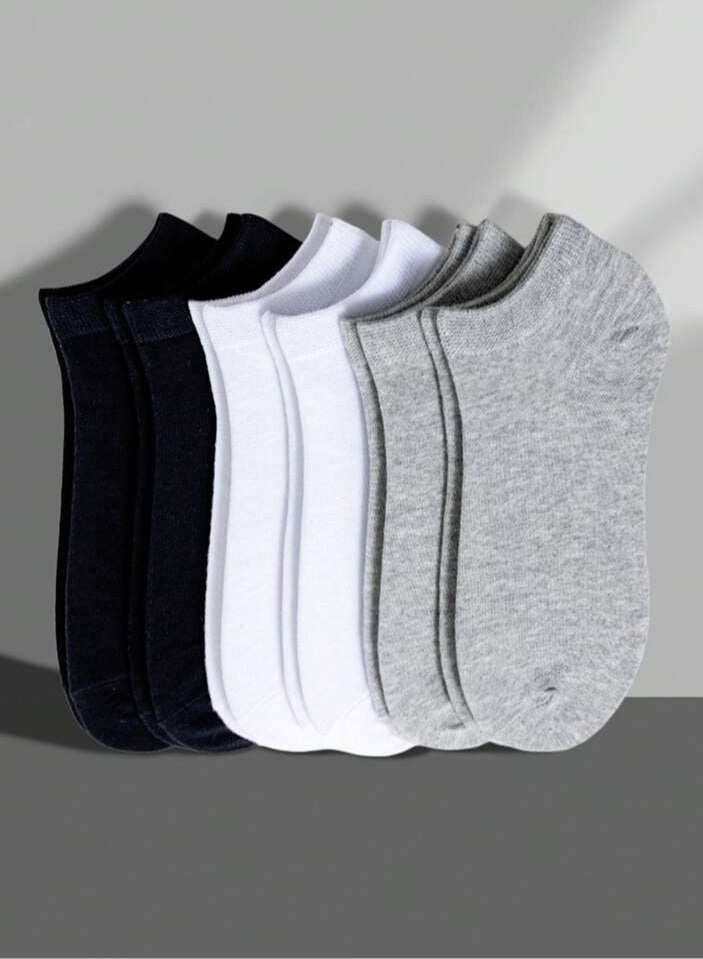 جوارب قصيرة للرجال من القطن الخالص غير مرئية ومضادة للانزلاق،3 قطع - Image 4