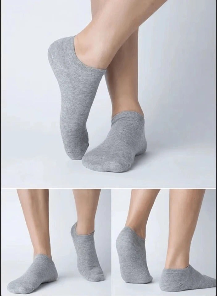 جوارب قصيرة للرجال من القطن الخالص غير مرئية ومضادة للانزلاق،3 قطع - Image 2