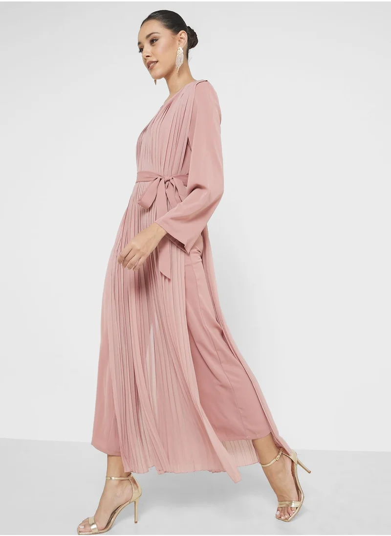 Khizana Pleated Dress With Pants