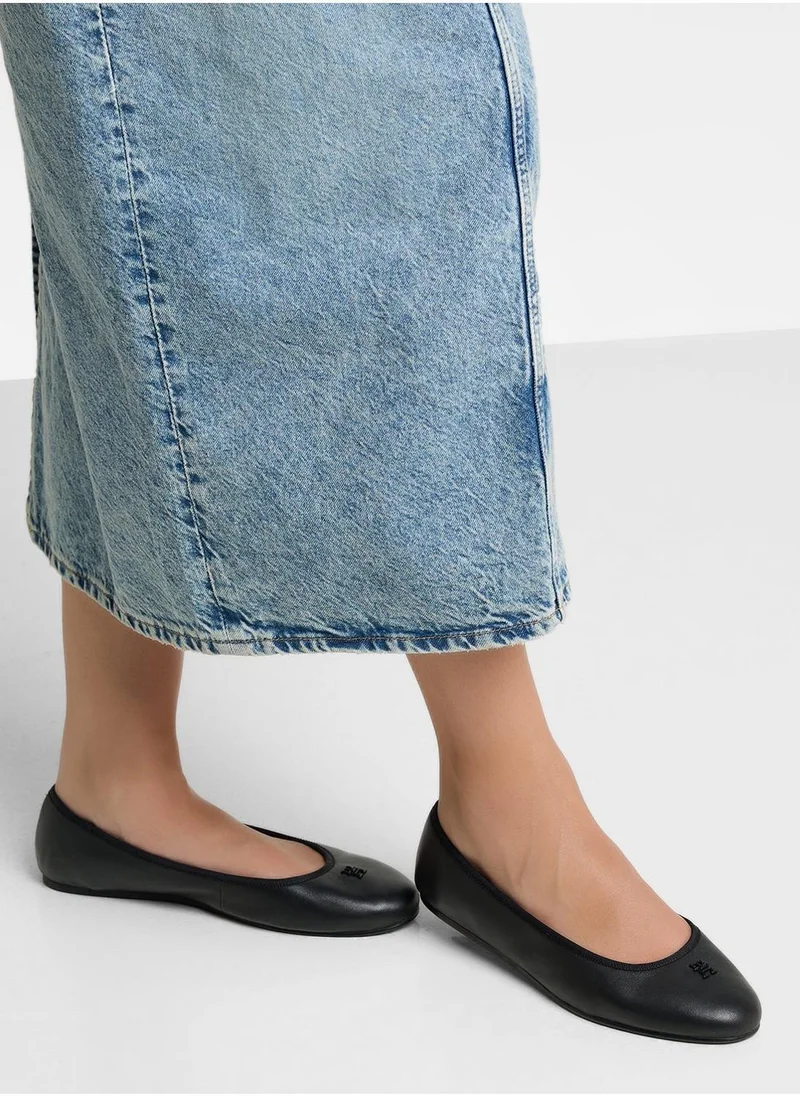 تومي هيلفيغر Hardware Leather Ballerinas