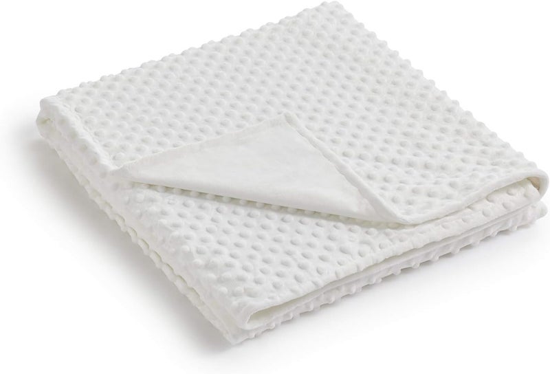 RelaxBlanket Duvet Cover-Weighted Heavy Blanket Home (White-Minky Dot, 40''x60'' Duvet Cover) - Image 1