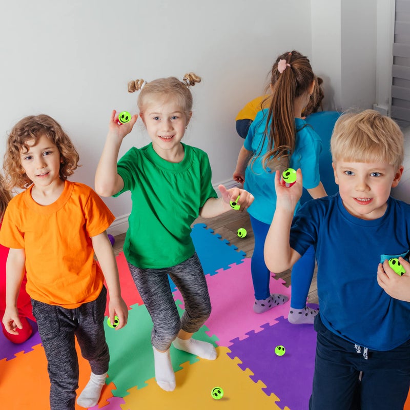 ArtCreativity 36 PCS Glow in The Dark Smile Face Bouncy Balls - Bulk Pack of 36, 1 Inch High Bounce Balls for Kids, Christmas Party Favors, Goodie Bag Stuffers for Boys and Girls - Image 5