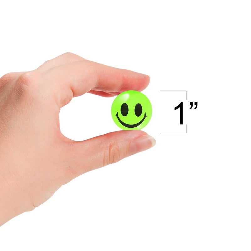 ArtCreativity 36 PCS Glow in The Dark Smile Face Bouncy Balls - Bulk Pack of 36, 1 Inch High Bounce Balls for Kids, Christmas Party Favors, Goodie Bag Stuffers for Boys and Girls - Image 3